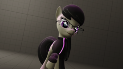 Size: 1920x1080 | Tagged: safe, artist:caveboy2000, octavia melody, earth pony, pony, g4, 3d, clothes, female, glasses, happy, pose, solo, source filmmaker