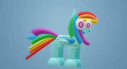 Size: 640x348 | Tagged: safe, artist:limegreenmech, rainbow dash, pegasus, pony, g4, 3d, animated, female, gif, mare, solo