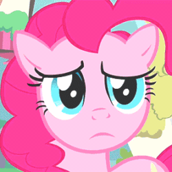 Size: 281x281 | Tagged: safe, edit, edited screencap, screencap, pinkie pie, a friend in deed, g4, animated, caption, cropped, cute, female, floppy ears, image macro, please, puppy dog eyes, sad, sadorable, text