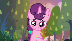 Size: 1920x1080 | Tagged: safe, screencap, big macintosh, sugar belle, earth pony, pony, unicorn, g4, the big mac question, animated, apple, blushing, carving, chaos magic, engagement ring, food, holding hooves, intertwined trees, jewelry, kiss on the lips, kissing, looking at each other, necklace, ring, rock, running, smiling, sound, surprised, talking, tree, webm, wedding ring