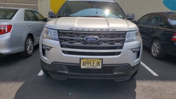 Size: 4032x2268 | Tagged: safe, applejack, bronycon, bronycon 2019, g4, barely pony related, car, ford, ford explorer, irl, license plate, new jersey, no pony, photo, vanity plate