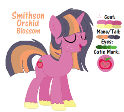 Size: 451x406 | Tagged: safe, artist:1313jaysong1313, oc, oc only, pony, unicorn, base used, eyes closed, female, freckles, mare, offspring, parent:big macintosh, parent:twilight sparkle, parents:twimac, reference sheet, simple background, solo, white background