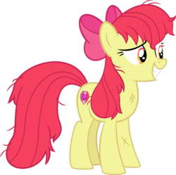Size: 4020x4000 | Tagged: dead source, safe, artist:mr-breadman, apple bloom, earth pony, pony, g4, growing up is hard to do, absurd resolution, bow, female, mare, older, older apple bloom, show accurate, simple background, solo, transparent background, vector