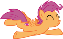 Size: 6492x4000 | Tagged: dead source, safe, artist:mr-breadman, scootaloo, pegasus, pony, g4, growing up is hard to do, ^^, absurd resolution, eyes closed, female, mare, older, older scootaloo, show accurate, simple background, solo, transparent background, vector