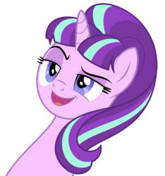 Size: 1181x1264 | Tagged: safe, artist:culu-bluebeaver, starlight glimmer, pony, unicorn, comic:the newcomer, g4, dreamworks face, female, mare, necc, png, s5 starlight, simple background, smiling, solo, transparent background