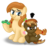 Size: 899x889 | Tagged: safe, artist:aleximusprime, button mash, oc, oc:cream heart, earth pony, pony, button's adventures, g4, angry, buttonbetes, cream heart and button mash:best mother and son, cute, duo, duo male and female, female, hat, jananimations, joyboy, madorable, male, mom, mother, mother and son, oc october, propeller hat, son, video game