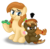 Size: 899x889 | Tagged: safe, artist:aleximusprime, button mash, oc, oc:cream heart, earth pony, pony, button's adventures, g4, angry, buttonbetes, colt, cream heart and button mash:best mother and son, crossed hooves, cute, duo, duo male and female, female, foal, grumpy, hat, jananimations, joyboy, madorable, male, mare, mom, mother, mother and son, oc october, propeller hat, son, video game