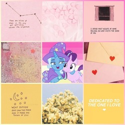 Size: 640x640 | Tagged: safe, starlight glimmer, trixie, pony, g4, collage, female, lesbian, ship:startrix, shipping