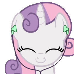 Size: 1000x1000 | Tagged: safe, artist:mrvector, edit, editor:eddy original, sweetie belle, pony, unicorn, g4, growing up is hard to do, animated, bust, cute, diasweetes, earbuds, edited gif, female, headbob, mare, older, older sweetie belle, party soft, portrait, simple background, solo, transparent background