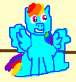 Size: 76x82 | Tagged: artist needed, safe, rainbow dash, pony, g4, avatar, female, mare, picture for breezies, smiling, solo