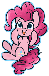 Size: 731x1126 | Tagged: safe, artist:lilliesinthegarden, pinkie pie, earth pony, pony, g4, :p, cheek squish, cute, diapinkes, female, heart eyes, mare, simple background, solo, squishy cheeks, tongue out, white background, wingding eyes