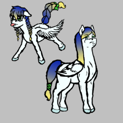 Size: 2000x2000 | Tagged: safe, artist:korencz11, oc, oc:brightness slate, pegasus, pony, fanfic:sometimes they call me super, adult, fanfic art, female, filly, high res, mare