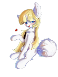 Size: 2268x3024 | Tagged: safe, artist:silver fox, oc, oc only, pony, unicorn, female, heart, high res, mare, simple background, sitting, solo, transparent background