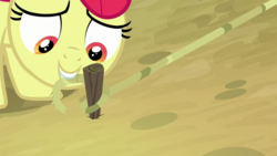 Size: 1920x1080 | Tagged: safe, screencap, apple bloom, pony, g4, going to seed, female, rope, solo