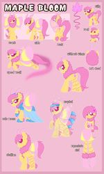 Size: 1600x2667 | Tagged: safe, artist:crystal-tranquility, oc, oc only, oc:maple bloom, crystal pony, moth, mothpony, original species, pony, equestria girls, g4, baby, baby pony, clothes, crystallized, dress, female, filly, gala dress, male, reference sheet, rosy maple moth, rule 63, simple background