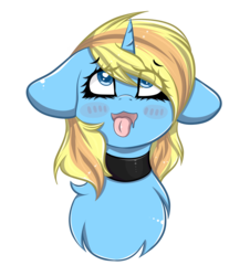 Size: 3222x3564 | Tagged: safe, artist:mimihappy99, oc, oc only, oc:skydreams, pony, unicorn, ahegao, blushing, bust, commission, female, floppy ears, heart eyes, high res, mare, open mouth, simple background, solo, tongue out, transparent background, wingding eyes, ych result