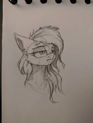 Size: 774x1032 | Tagged: safe, artist:coldtrail, pony, female, mare, sketch, solo, traditional art