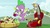 Size: 1920x1080 | Tagged: safe, screencap, discord, spike, dragon, g4, my little pony: friendship is magic, the big mac question, apple, food, winged spike, wings