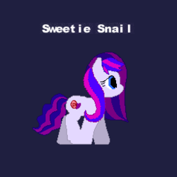 Size: 256x256 | Tagged: safe, oc, oc only, oc:sweetie snail, pony, plat world, solo