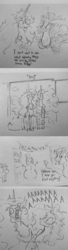 Size: 2048x7517 | Tagged: safe, artist:greyscaleart, princess celestia, princess luna, alicorn, pony, g4, christmas, clothes, comic, constellation freckles, halloween, holiday, jacket, monochrome, pencil drawing, royal sisters, scarf, screaming, snowman, traditional art