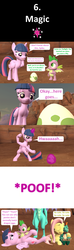 Size: 1920x6480 | Tagged: safe, artist:red4567, fluttershy, princess ember, spike, twilight sparkle, alicorn, dragon, pegasus, pony, comic:6 ways to reheat the dragon eggs, g4, sweet and smoky, 3d, alternate ending, comic, crossover, digimon, dragon egg, exhausted, magic, source filmmaker, tired, twilight sparkle (alicorn)