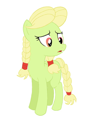 Size: 813x1020 | Tagged: safe, artist:theguythataidspeople, granny smith, earth pony, pony, g4, female, filly, simple background, white background, young granny smith, younger