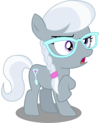 Size: 1289x1587 | Tagged: safe, artist:sketchmcreations, edit, edited edit, editor:slayerbvc, vector edit, silver spoon, earth pony, pony, g4, accessory-less edit, cropped, female, filly, glasses, missing accessory, raised hoof, simple background, solo, transparent background, vector