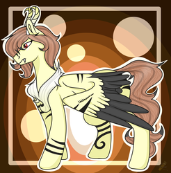 Size: 3067x3120 | Tagged: safe, artist:domina-venatricis, oc, oc only, pegasus, pony, high res, horns, male, solo, stallion, two toned wings, wings