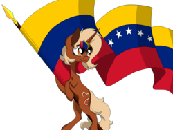 Size: 1600x1204 | Tagged: safe, artist:dualtry, oc, oc only, oc:nucita, pony, unicorn, female, flag, mare, venezuela