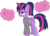 Size: 3019x2156 | Tagged: safe, artist:anime-equestria, twilight sparkle, alicorn, pony, g4, alternate hairstyle, annoyed, female, high res, jumper, magic, pillow, ponytail, simple background, solo, telekinesis, transparent background, twilight sparkle (alicorn), vector