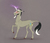 Size: 1886x1619 | Tagged: safe, artist:vindhov, discord, pony, unicorn, g4, alternate universe, blaze (coat marking), blushing, chipped horn, coat markings, concave belly, facial hair, facial markings, goatee, gray background, horn, lanky, male, ponified, pony discord, raised hoof, realistic horse legs, short mane, simple background, skinny, solo, sparking horn, species swap, stallion, thin