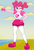 Size: 1700x2500 | Tagged: safe, artist:mashoart, pinkie pie, equestria girls, g4, cartoon network, clothes, cosplay, costume, crossover, default spinel, female, gem, grass, grin, heart eyes, ocean, one eye closed, pinel, smiling, solo, spinel, spinel (steven universe), spoilers for another series, steven universe, steven universe: the movie, wingding eyes, wink