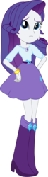 Size: 1525x5613 | Tagged: safe, artist:marcorulezzz, rarity, equestria girls, g4, belt, boots, clothes, female, geode of shielding, high heel boots, magical geodes, miniskirt, shoes, simple background, skirt, solo, transparent background, updated, vector