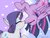 Size: 2048x1562 | Tagged: safe, artist:_zunpop, rarity, twilight sparkle, alicorn, pony, unicorn, g4, blushing, duo, female, heart, kiss on the lips, kissing, lesbian, ship:rarilight, shipping, twilight sparkle (alicorn), upside down, upside down kiss