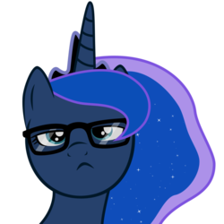 Size: 894x894 | Tagged: artist needed, source needed, safe, princess luna, alicorn, pony, g4, female, glasses, hipster, mare, solo, vector