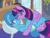 Size: 1440x1080 | Tagged: safe, alternate version, artist:徐詩珮, spring rain, twilight sparkle, alicorn, pony, unicorn, g4, base used, bed, female, lesbian, mare, on bed, ship:springlight, shipping, twilight sparkle (alicorn)