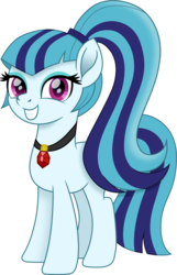 Size: 966x1500 | Tagged: safe, artist:cloudy glow, sonata dusk, earth pony, pony, g4, digital art, earth pony sonata dusk, equestria girls ponified, female, gem, grin, mare, ponified, simple background, siren gem, smiling, solo, transparent background