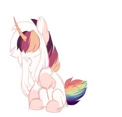 Size: 1024x985 | Tagged: safe, artist:php146, oc, oc only, oc:ayaka, pony, alternate design, male, ponified, rainbow tail, rule 63, simple background, solo, species swap, stallion, white background