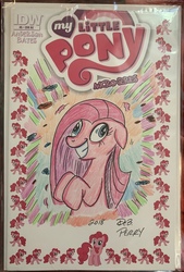 Size: 2633x3890 | Tagged: safe, artist:debmervin, idw, pinkie pie, earth pony, pony, g4, micro-series #5, my little pony micro-series, contemplating insanity, female, high res, pinkamena diane pie, solo, traditional art