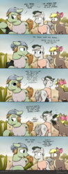 Size: 2500x6376 | Tagged: safe, artist:selenophile, oc, oc only, oc:canvas, oc:seleno, deer, earth pony, pony, bear grylls, butt, canteen, comic, desert, dialogue, explicit source, implied pissing, leaktober, leaktober 2019, male, pee in container, piss drinking, plot, ponified, quadrupedal, stallion, survival, text, wide eyes, wilderness