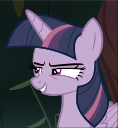 Size: 864x940 | Tagged: safe, screencap, mean twilight sparkle, pony, g4, the mean 6, cropped, female, narrowed eyes, smiling, solo