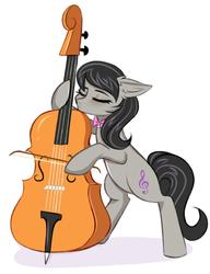 Size: 2928x3812 | Tagged: safe, artist:pesty_skillengton, octavia melody, earth pony, pony, g4, bow (instrument), cello, female, high res, inktober, inktober 2019, musical instrument, solo