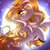 Size: 1024x1024 | Tagged: safe, artist:ask-colorsound, oc, oc only, bat pony, pony, bat pony oc, chest fluff, ear fluff, female, freckles, moon, solo, sparkles, yellow eyes