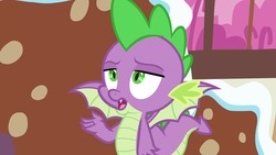 Size: 1920x1080 | Tagged: safe, screencap, spike, dragon, g4, the big mac question, male, solo, winged spike, wings