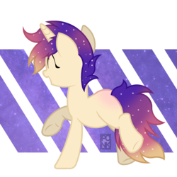 Size: 1900x1900 | Tagged: safe, artist:ponkus, oc, oc only, pony, unicorn, female, mare, running, simple background, solo