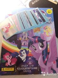 Size: 360x480 | Tagged: safe, applejack, fluttershy, pinkie pie, rainbow dash, rarity, tempest shadow, twilight sparkle, alicorn, mouse, pony, sea pony, seapony (g4), unicorn, g4, my little pony: the movie, avito, avito logo, book, canterlot castle, cyrillic, female, mane six, my little pony, my little pony logo, open mouth, panini, russian, seaponified, seapony pinkie pie, seapony rarity, smiling, species swap, sticker, sticker book, twilight sparkle (alicorn)