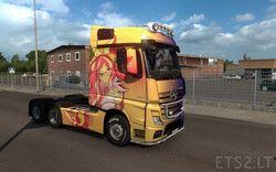 Size: 1000x625 | Tagged: source needed, useless source url, safe, sunset shimmer, equestria girls, g4, euro truck simulator 2, female, game screencap, mercedes-benz, mercedes-benz actros, truck, video game