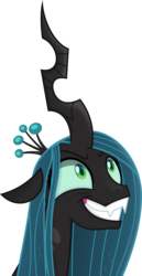 Size: 4000x7757 | Tagged: safe, artist:negatif22, queen chrysalis, changeling, changeling queen, g4, the ending of the end, bust, changelings in the comments, crown, cute, cutealis, female, happy, jewelry, movie accurate, portrait, quadrupedal, regalia, simple background, smiling, solo, transparent background, vector