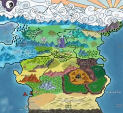 Size: 1600x1478 | Tagged: safe, artist:hardway bet, pony, ponyfinder, dungeons and dragons, equestria, map, map of equestria, pen and paper rpg, rpg