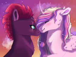 Size: 4000x3000 | Tagged: safe, artist:venommocity, princess cadance, tempest shadow, pony, g4, female, lesbian, shipping, tempestdance